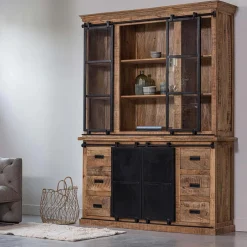 Mangohoutonline Mangohouten Buffetkast Denver 220×220 cm Recht Mahom