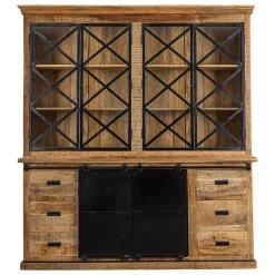 Mangohoutonline Mangohouten Buffetkast Denver 160 cm Dubbele Deurtjes X