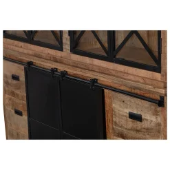 Mangohoutonline Mangohouten Buffetkast Denver 160 cm Dubbele Deurtjes X