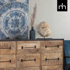 Mangohoutonline Mangohouten Dressoir Baltimore 160 cm 9 laden Mahom