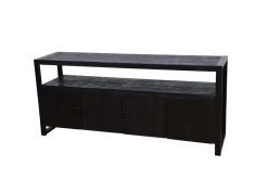 Mangohoutonline Mangohouten Dressoir Britt Black 180 cm Mahom