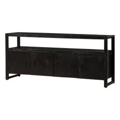 Mangohoutonline Mangohouten Dressoir Britt Black 180 cm Mahom