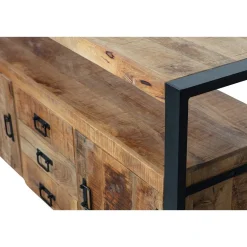 Mangohoutonline Mangohouten Dressoir Britt 140 cm met 3 lades en 2 deuren Mahom