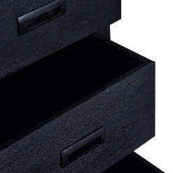 Mangohoutonline Mangohouten Dressoir Newark Black 160 cm Mahom