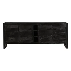 Mangohoutonline Mangohouten Dressoir Stockton Black 200 cm Mahom