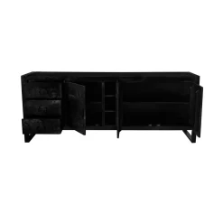 Mangohoutonline Mangohouten Dressoir Stockton Black 200 cm Mahom