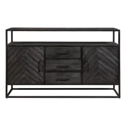 Mangohoutonline Mangohouten Dressoir Toronto Black 145x90 cm Mahom