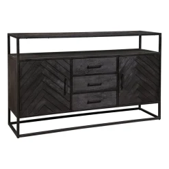 Mangohoutonline Mangohouten Dressoir Toronto Black 145x90 cm Mahom