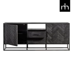 Mangohoutonline Mangohouten Dressoir Toronto Black 180 cm Mahom