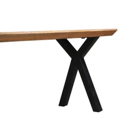Mangohoutonline Mangohouten Eetkamerbank Salerno X-poot, taps 180x40 cm Mahom