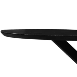 Mangohoutonline Mangohouten Eettafel Bologna Ovaal Black 210x100 cm Mahom