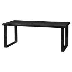 Mangohoutonline Mangohouten Eettafel Britt Black Rechthoek 180x100 cm Mahom