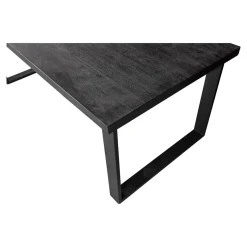 Mangohoutonline Mangohouten Eettafel Britt Black Rechthoek 280x100 cm Mahom