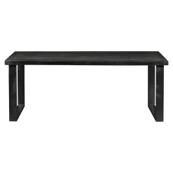 Mangohoutonline Mangohouten Eettafel Britt Black Rechthoek 160x90 cm Mahom