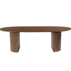 Mangohoutonline Mangohouten Eettafel Chiara 220x100 cm Walnoot Mahom