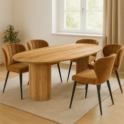 Mangohoutonline Mangohouten Eettafel Chiara 220x100 cm Mahom