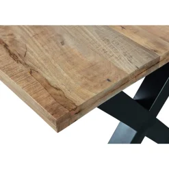Mangohoutonline Mangohouten Eettafel Columbus Rechthoek 140x90 cm (6cm) Mahom