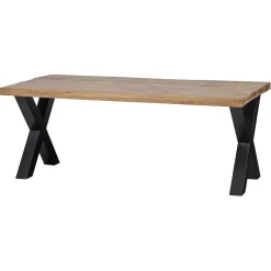 Mangohoutonline Mangohouten Eettafel Columbus Rechthoek 160x90 cm (6cm) Mahom