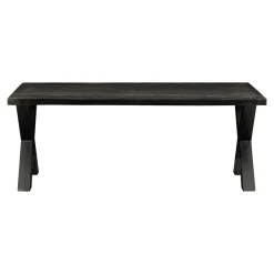 Mangohoutonline Mangohouten Eettafel Columbus Black Rechthoek 240x100 cm Mahom