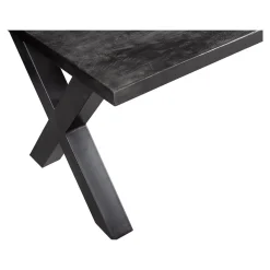 Mangohoutonline Mangohouten Eettafel Columbus Black Rechthoek 240x100 cm Mahom