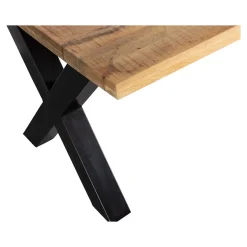 Mangohoutonline Mangohouten Eettafel Columbus Rechthoek 180x100 cm (6cm) Mahom