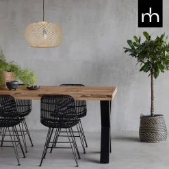 Mangohoutonline Mangohouten Eettafel Columbus Rechthoek 280x120 cm Mahom