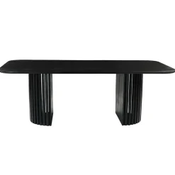 Mangohoutonline Mangohouten Eettafel Lucia Black 180x100 cm Mahom