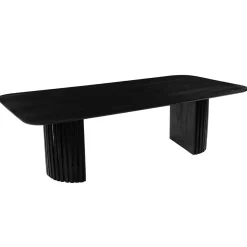 Mangohoutonline Mangohouten Eettafel Lucia Black 210x100 cm Mahom