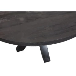 Mangohoutonline Mangohouten Eettafel Madison Black Rond Ø 110 Mahom