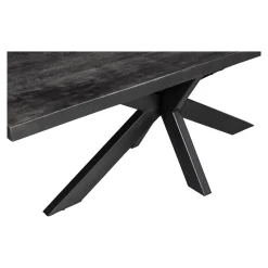 Mangohoutonline Mangohouten Eettafel Memphis Black Rechthoek 200x100 cm Mahom