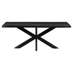 Mangohoutonline Mangohouten Eettafel Memphis Black Rechthoek 160x90 cm Mahom