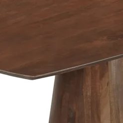 Mangohoutonline Mangohouten Eettafel Nova Deens Ovaal Donkerbruin 180×90 cm Mahom