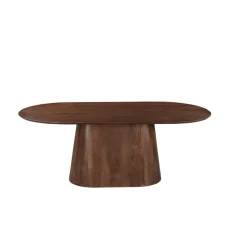 Mangohoutonline Mangohouten Eettafel Nova Capsule Donkerbruin 160×90 cm Mahom