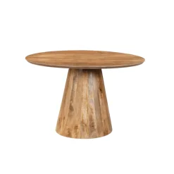 Mangohoutonline Mangohouten Eettafel Nova Rond 110 cm Mahom