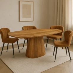 Mangohoutonline Mangohouten Eettafel Nova Deens Ovaal 240×110 cm Mahom