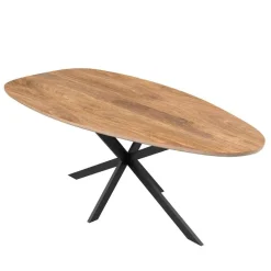 Mangohoutonline Mangohouten Eettafel Organisch Laura 260x120 cm Mahom