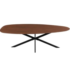 Mangohoutonline Mangohouten Eettafel Organisch Laura 220x110 cm Walnoot Mahom