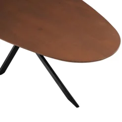 Mangohoutonline Mangohouten Eettafel Organisch Laura 220x110 cm Walnoot Mahom