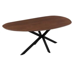 Mangohoutonline Mangohouten Eettafel Organisch Alessia 260x120 cm Walnoot Mahom