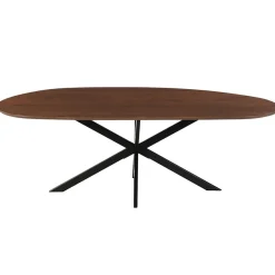 Mangohoutonline Mangohouten Eettafel Organisch Alessia 260x120 cm Walnoot Mahom