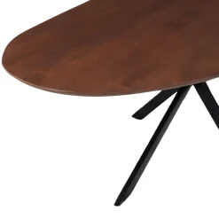 Mangohoutonline Mangohouten Eettafel Organisch Alessia 260x120 cm Walnoot Mahom