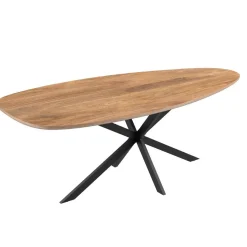 Mangohoutonline Mangohouten Eettafel Organisch Laura 210x100 cm Mahom