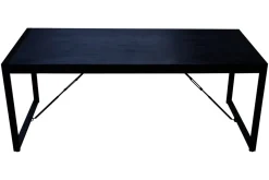 Mangohoutonline Mangohouten Eettafel Phoenix Black Rechthoek 200x90 cm Mahom
