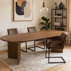 Mangohoutonline Mangohouten Eettafel Sara 180x100 cm Walnoot Mahom