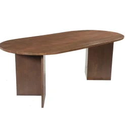 Mangohoutonline Mangohouten Eettafel Sara 210x100 cm Walnoot Mahom