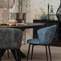 Mangohoutonline Mangohouten Eettafel Tulsa Black Ovaal 300×130 cm Mahom