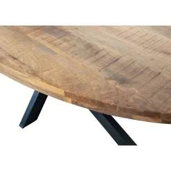 Mangohoutonline Mangohouten Eettafel Tulsa Ovaal 160x90 cm Mahom