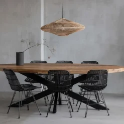 Mangohoutonline Mangohouten Eettafel Tulsa Ovaal 210×100 cm Mahom