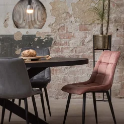 Mangohoutonline Mangohouten Eettafel Tulsa Black Ovaal 160×90 cm Mahom