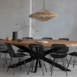 Mangohoutonline Mangohouten Eettafel Tulsa Ovaal 300x130 cm Mahom